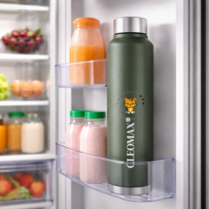 CLEOMAX HydroSlim Stainless Steel Bottle 1000 ML-Fridge, Office, Gym & School Use