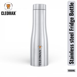 CLEOMAX Flora Stainless Steel Bottle 1000 ML-Fridge, Office, Gym & School Use